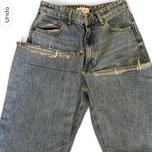 Zara Reworked Double Waistband Jeans – Size 26